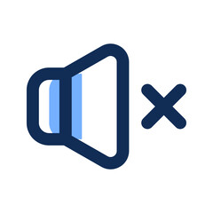 mute filled line icon