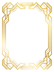 Obraz premium Art Deco frames collection vintage frame png transparent background
