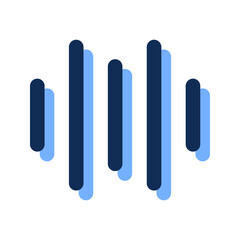 sound waves filled line icon