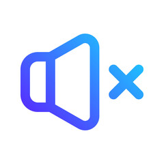 mute gradient icon