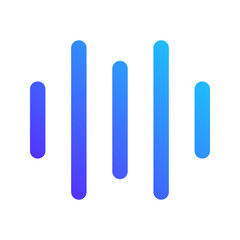 sound waves gradient icon