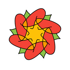 Icon of flower. Editable vector pictograms isolated on a white background with multi colours
