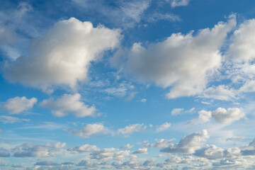 typical blue sky with clouds background