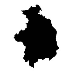 Kosovska Mitrovica district map, administrative district of Serbia. Vector illustration.