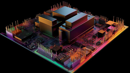 A, integrated circuits, semiconductors, chips, industrial technology, inside technology used everywhere in this world, Automated robotics, GPU, architecture