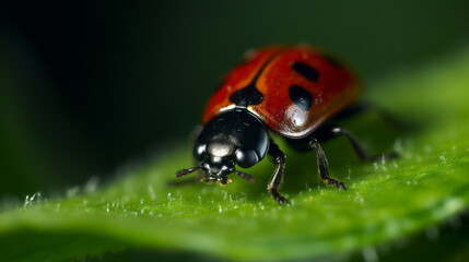 Fototapeta premium A close up of a green preying mantis. Generative AI