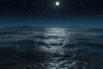 Fototapeta na wymiar night sky with moon Generative Ai