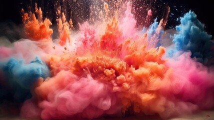 Obraz na płótnie Canvas Colorful explosion ideal for backgrounds, generative ai