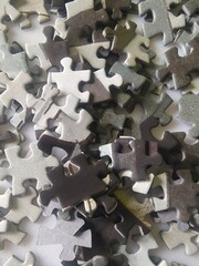 Puzzles pieces of cubism art