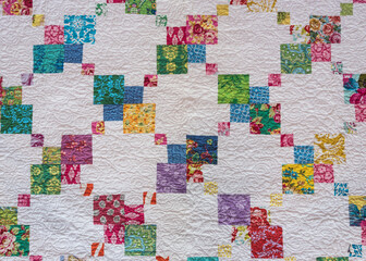 Criss Cross of Color on White Background