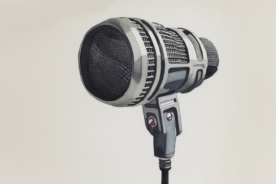 A Captivating Aquarelle: A Wonderful Painted Drawing of a Colorful Podcast Against a Vibrant Background