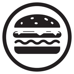 burger icon on square internet button