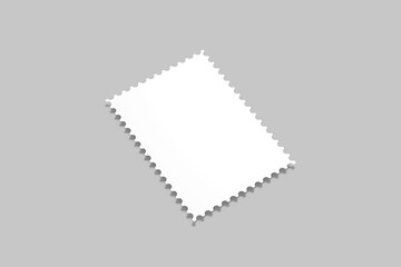 Postage Stamp Blank Mockup