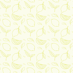seamless pattern with lemon fruits