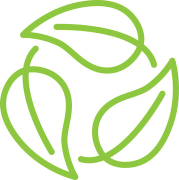 Png logo design template and emblem in simple line style - recycled materials - badge for sustainable made products and clothes