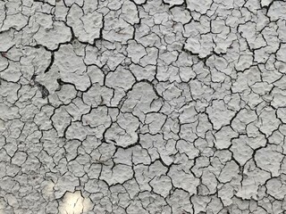 The soil cracked on a very hot day.