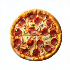 Savory Pizza Indulgence, Realistic Food Illustration, Generative AI