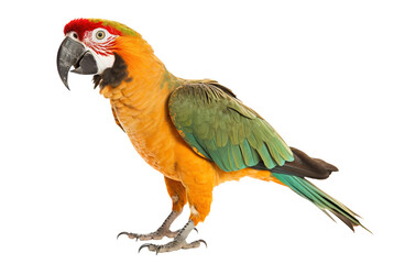 Parrot png, transparent background, isolated, tropical bird, generative ai