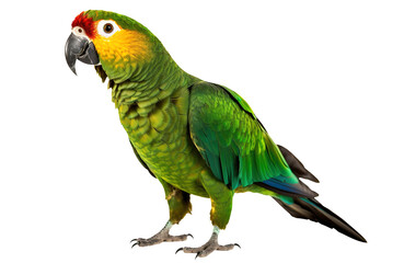 Parrot png, transparent background, isolated, tropical bird, generative ai