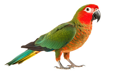 Fototapeta na wymiar Parrot png, transparent background, isolated, tropical bird, generative ai