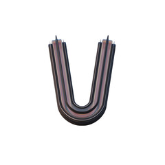 Tech or Futuristic 3D Alphabet or PNG Letters