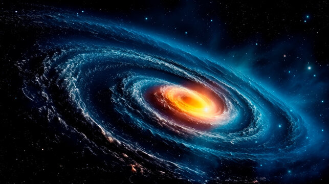 Fototapeta Birth of the universe concept.AI generated.