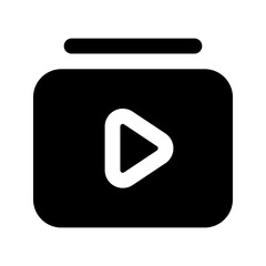 video playlist glyph icon
