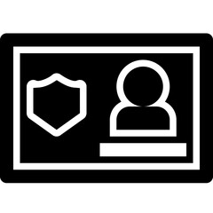 identification black solid icon
