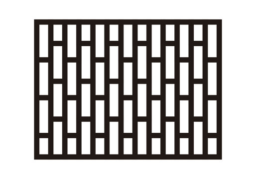 Icono negro de suelo de madera o muro de ladrillos. 