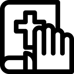 swear black outline icon