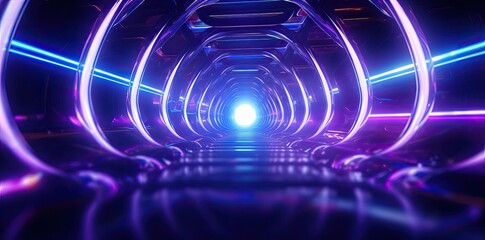 technology background with futuristic lines, and colored lights, in the style of light indigo, Abstract sci-fi background material
