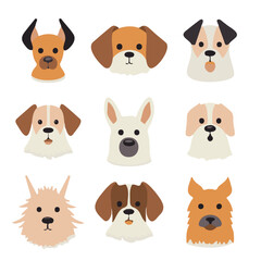 犬の顔のベクターイラスト