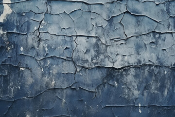Obraz premium Black dark navy blue texture background for design. Toned rough concrete surface. A painted old building wall with cracks. Close - up. Distressed, broken, crushed, collapsed, destruction