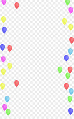 Multicolor Air Background Transparent Vector. Baloon Glossy Card. Green Concept. Colorful Confetti. Toy Birthday Template.