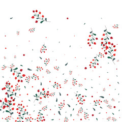 Burgundy Foliage Background White Vector. Leaf Art Set. Green Herb Abstract. Agriculture Design. Leaves Simple.