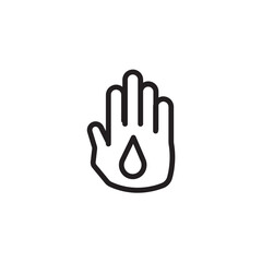 Obraz premium Blood Sugar Test Outline Icon
