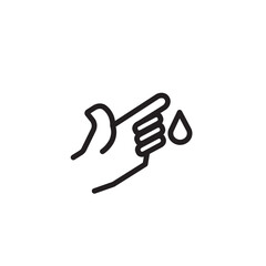 Blood Hand Test Outline Icon