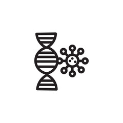 Cancer Dna Virus Outline Icon