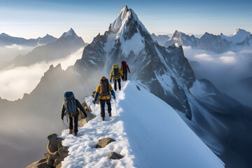 hiker in the mountains - generative AI