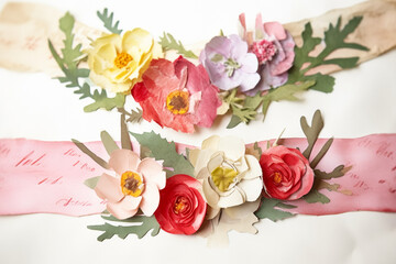 Obraz na płótnie Canvas beautiful paper flower crafts