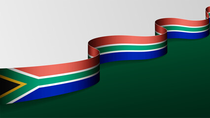 SouthAfrica ribbon flag background.