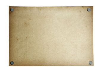 Old paper isolated with clipping path for mockup