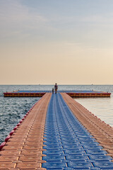 Obraz premium Sunset at Ban Amphur beach, pattaya, Thailand