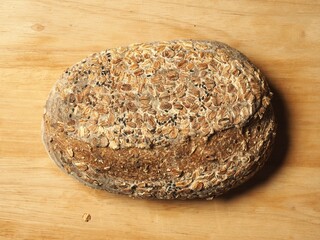 artisan mix seed whole wheat bread loaf