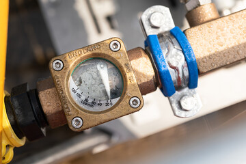 The liquid flow meter measurement device on the pipeline of water pumping unit, industrial...