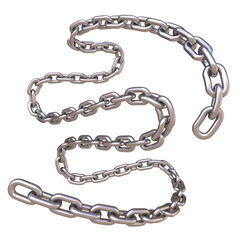 Metal chain curved 3D