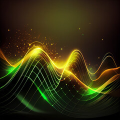 abstract futuristic background with glowing neon moving high speed wave lines and bokeh lights. Data transfer concept Fantastic wallpaper, created with Generative AI