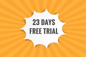 23 days Free trial Banner Design. 23 day free banner background