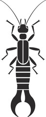 Fototapeta na wymiar Insect order dermaptera earwig geometric icon illustration