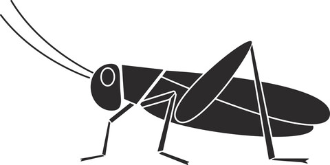 Insect order orthoptera grasshopper geometric icon illustration - obrazy, fototapety, plakaty